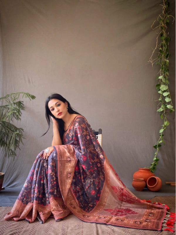 cotton saree printed